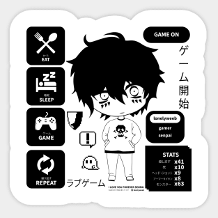 gamer rpg design Sticker